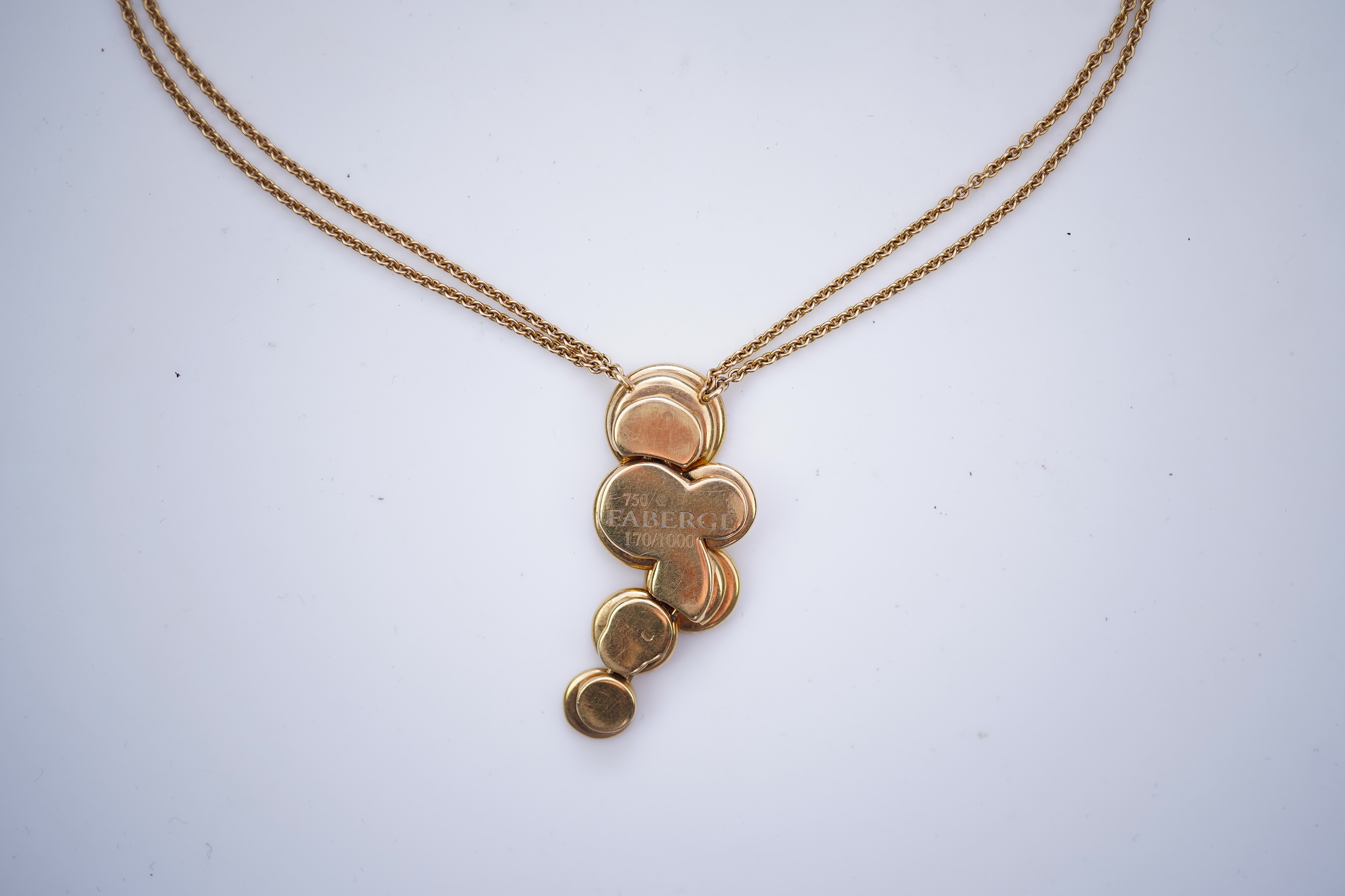 Fabergé, a modern enamel and diamond pendant necklace